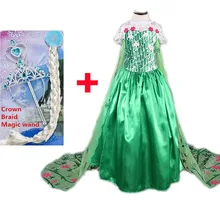 Elsa vestido meninas trajes febre neve rainha vestido de festa anna crianças roupas elza vestidos infantis congelados disfraz princesa ropa