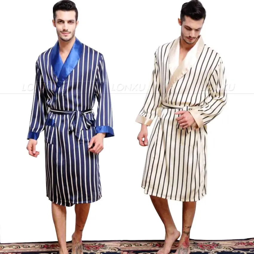Mens Silk Satin Pajamas Pajama Pyjamas PJS Sleepwear Robe Robes