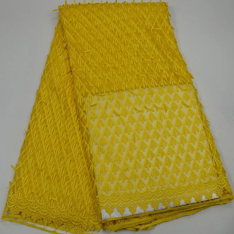 PNL422 желтый Лидер продаж Африканский чистая кружевной ткани приятные глазу