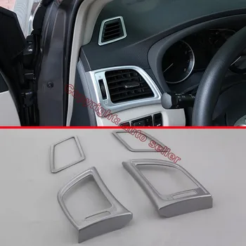 

ABS Pearl Chrome Inside Interior Air-Condition Vent Outlet Cover Trim For Nissan Sentra 2016 2017