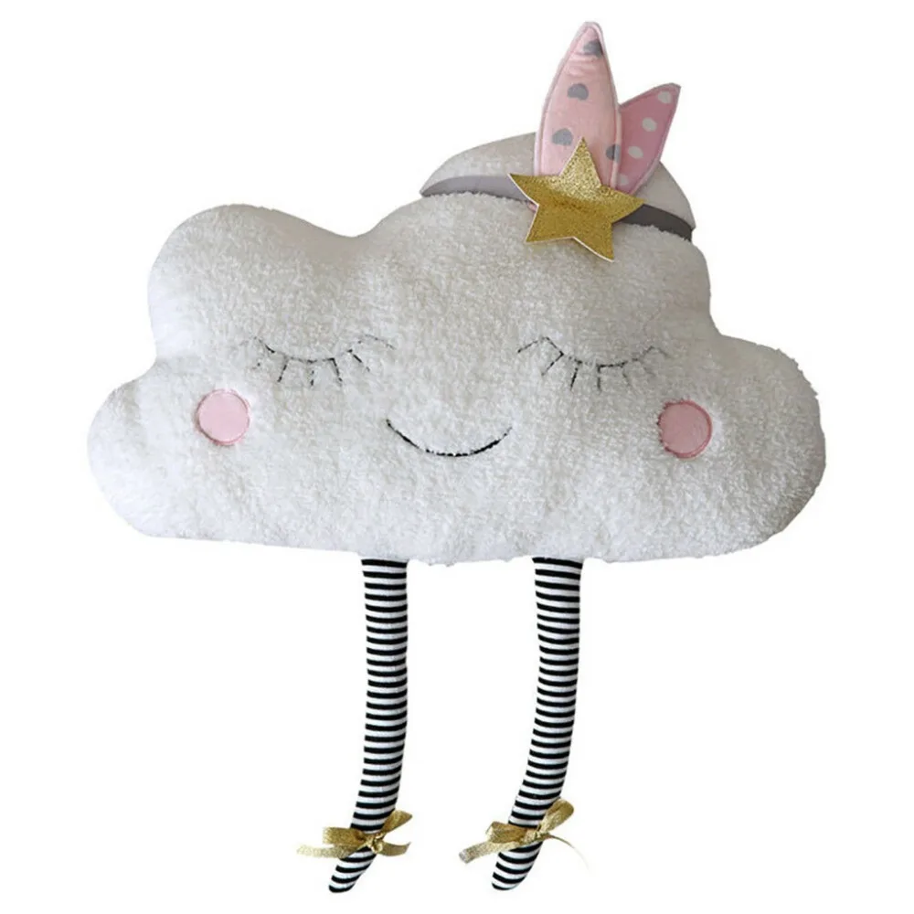 

1 PC Simulation Adorable Cloud Pillow Cushions Children Plush And PP Cotton Decorative Throw Pillow Comfortable Pillows HX0429