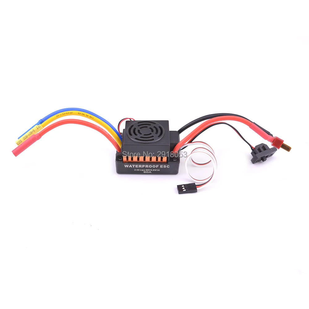 Водонепроницаемый Бесщеточный Регулятор Скорости 60A ESC с 5 8 V / 3A BEC для