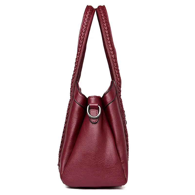  Women Handbag Genuine Leather Tote Bags Tassel Luxury Women Shoulder Bags Ladies Leather Handbags W - 32916946717