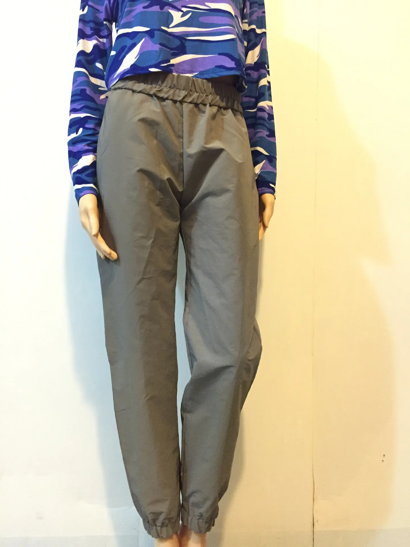 Женские новые модные уличные стильные однотонные Свободные повседневные свободные фосфоресцирующие длинные брюки с высокой талией, большие размеры, код XS-3XL