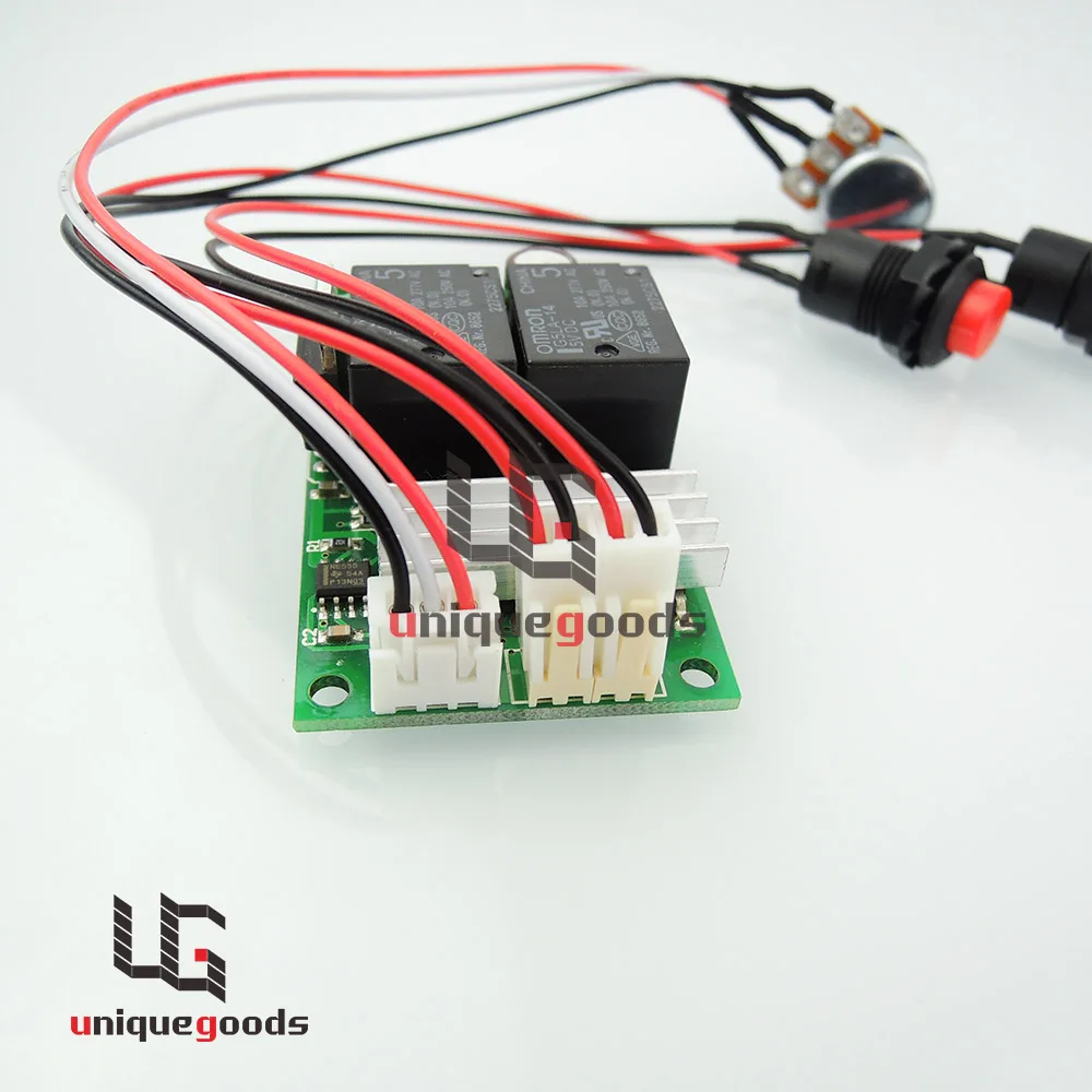 

Dajustable Black Positive Reversal Switch Push Button Pwm Dc Motor Electric push rod motor controller 6V 12V 24V Push Button