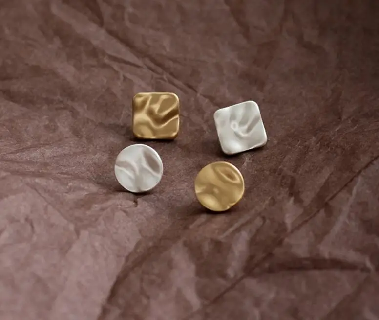 

e 55 Korean version of the fashion simple and unique design geometric irregular retro earrings female jewelry accessories factor