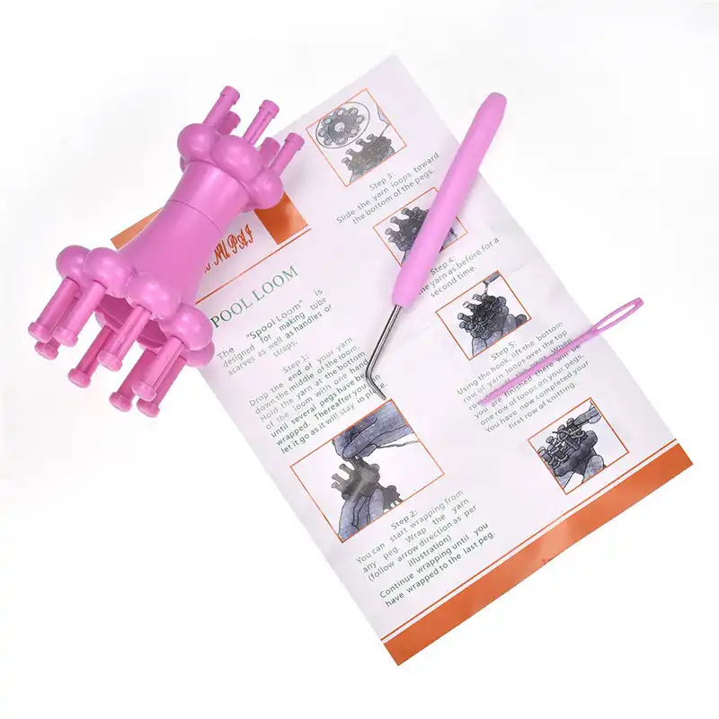 Rope Braiding Knitting Spool Loom Knitter Double Head Weaver Needle Knit DIY Sewing Craft Tool