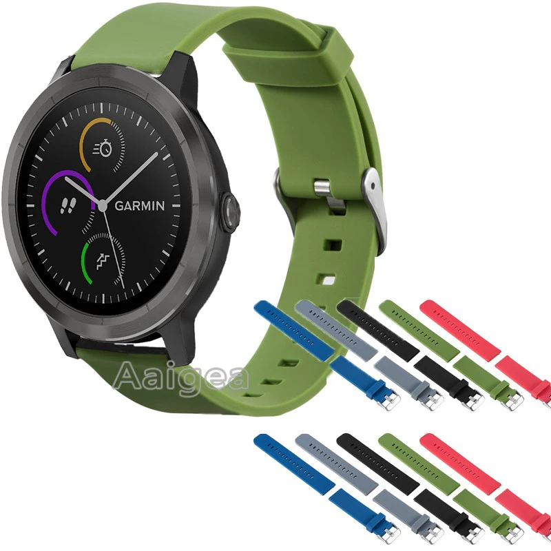 

Soft Silicone Replacement Watch Band Strap for Garmin Vivoactive 3 Smart Watch Colorful Bracelet Smooth Wrist bands 20mm strap