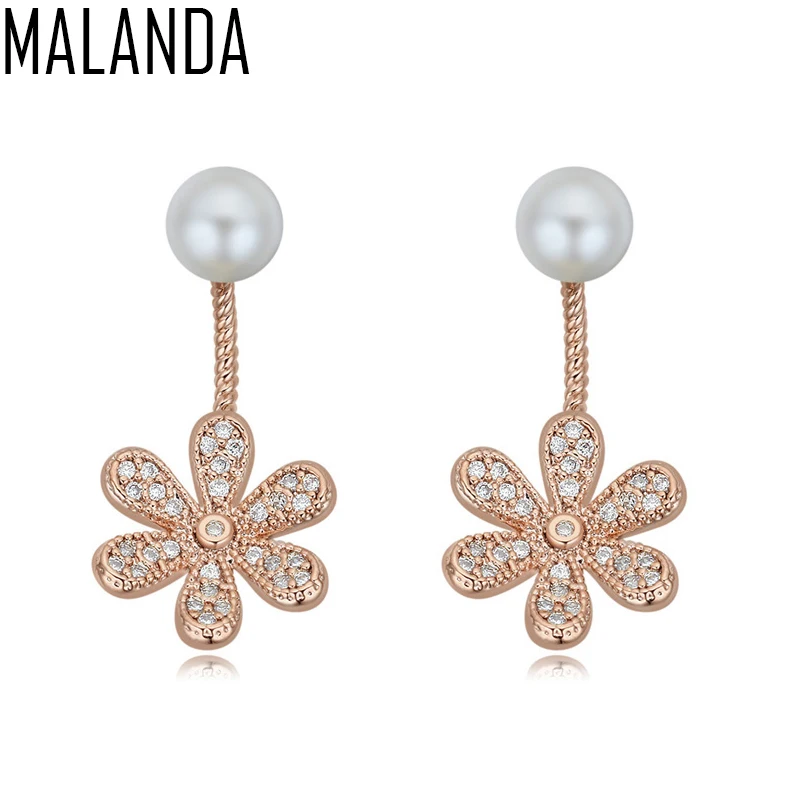 MALANDA Marca 2017 de Moda de Nova Cor Glod Zircon Girassol Branco