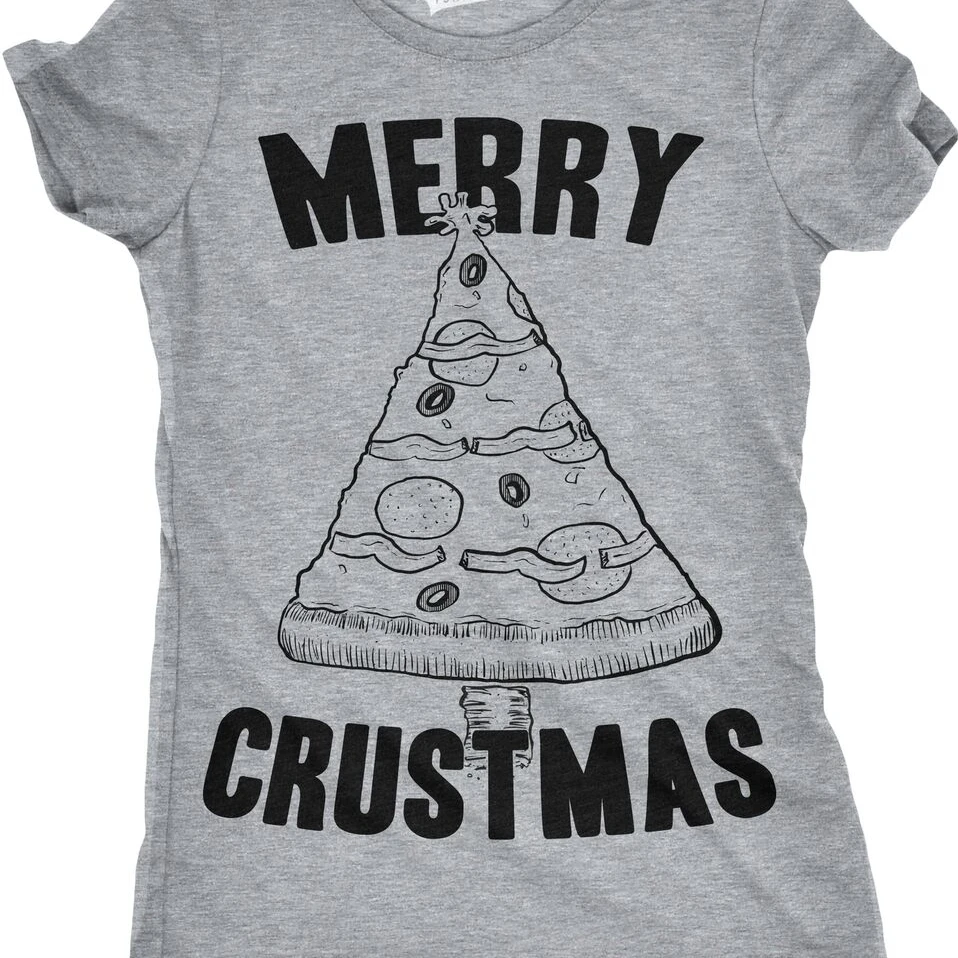Merry Crustmas Funny Pizza Christmas Gift T-Shirt For Men and Women (1)