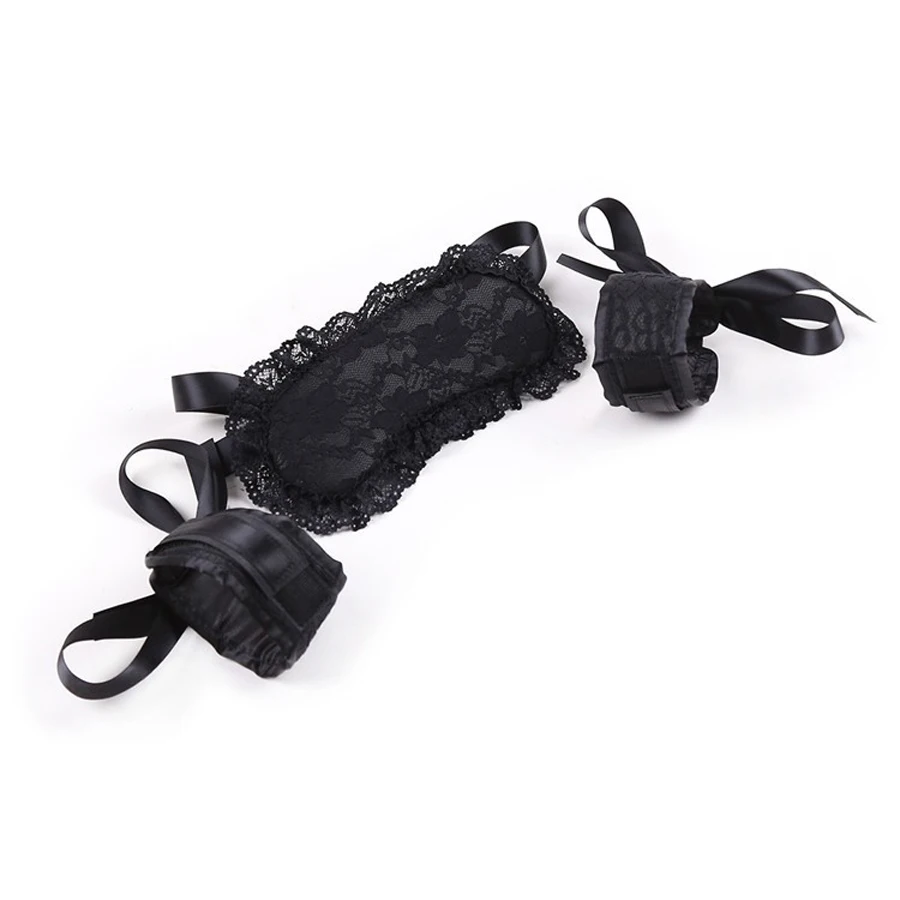 Sex handcuffs And Blindfolds Set Sexual Restraints Bondage Soft Padded Cuffs Eye Mask Toys For Couple | Красота и здоровье