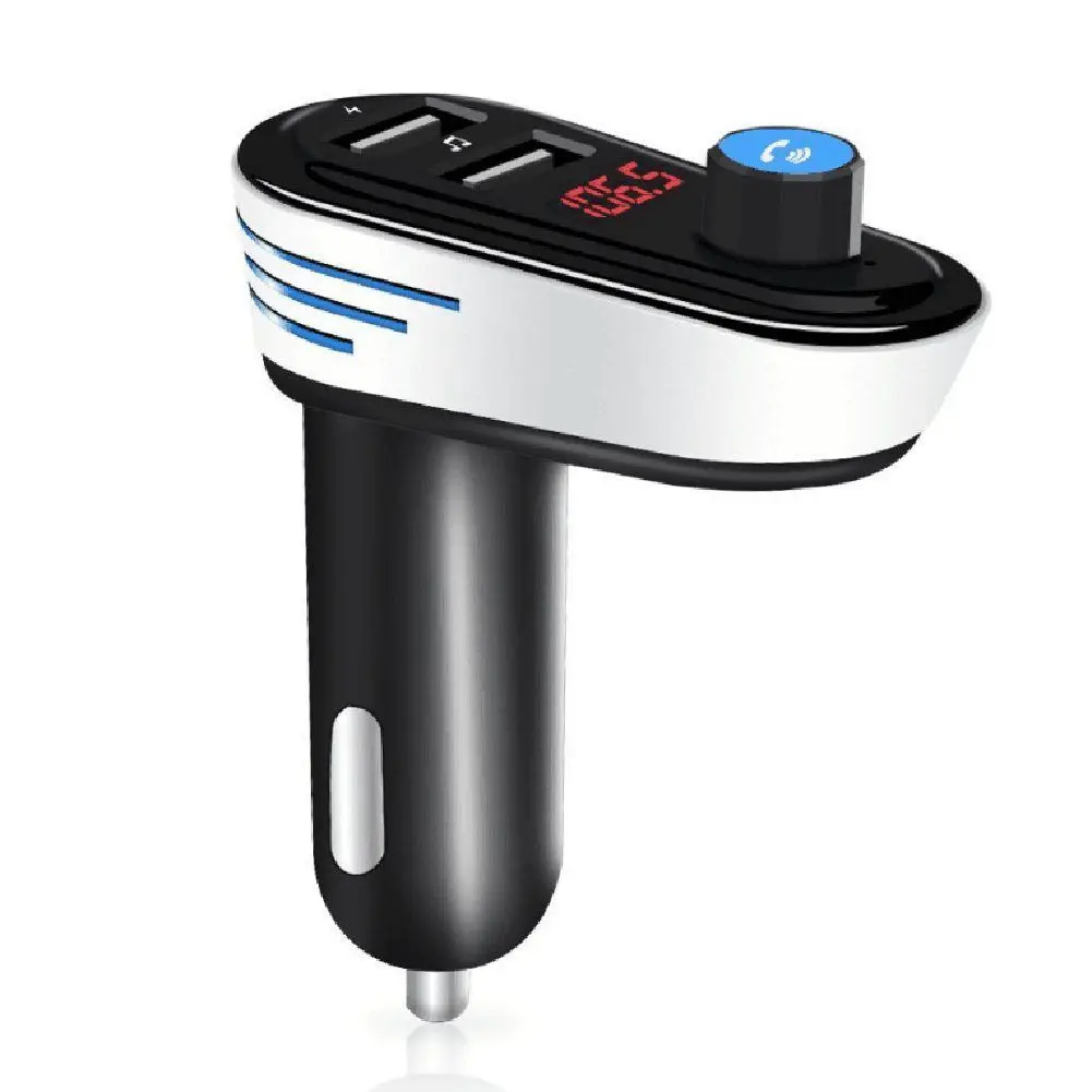 

Wireless Car Bluetooth FM Transmitter, MP3 Hands-free Charging Player Calling Dual USB Charger Support SD LCD Dual USB Car Cha