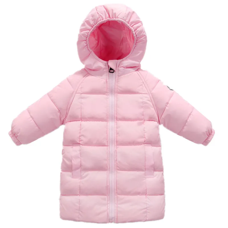  2017 Autumn winter children's own jacket thickening new baby girls hooded long coat kids warm cloth