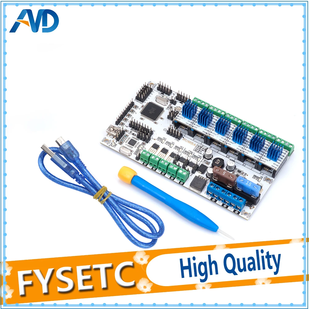 

Rumba Plus Motherboard 2560 R3 Processor Upgrade Rumba+ Control Board With 6pcs TMC2100 Drivers Suitable For TFT Display