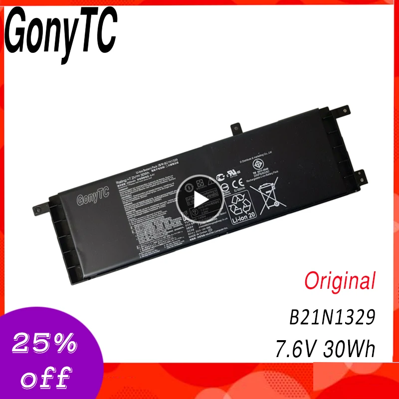 

Genuine Laptop Battery B21-N1329 B21N1329 For ASUS Ultrabook X553MA X553M D553MA F553M F553MA X453 X453MA 0B200-00840000