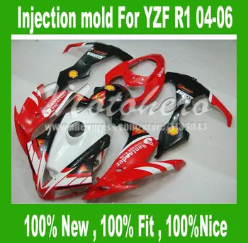 

Injection fairings for Yamaha YZF R1 2004 2006 YZFR1 YZF 1000 R1 04 2005 06 YZF-R1 fairings kit red white black #3O8P26