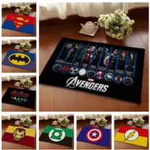 Толстый коврик с суперменом/Бэтменом/капитаном США/Мстителями, фланелевый нескользящий напольный ковер с принтом, 80x120 см, кухонный ковер