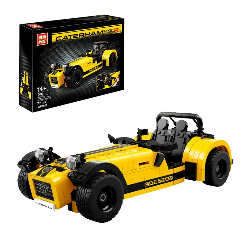 YILE 006 Compatible Race CATERHAM SEVEN 620R 21307 Building Blocks Classic Sport Car Model Educational Toys For Children