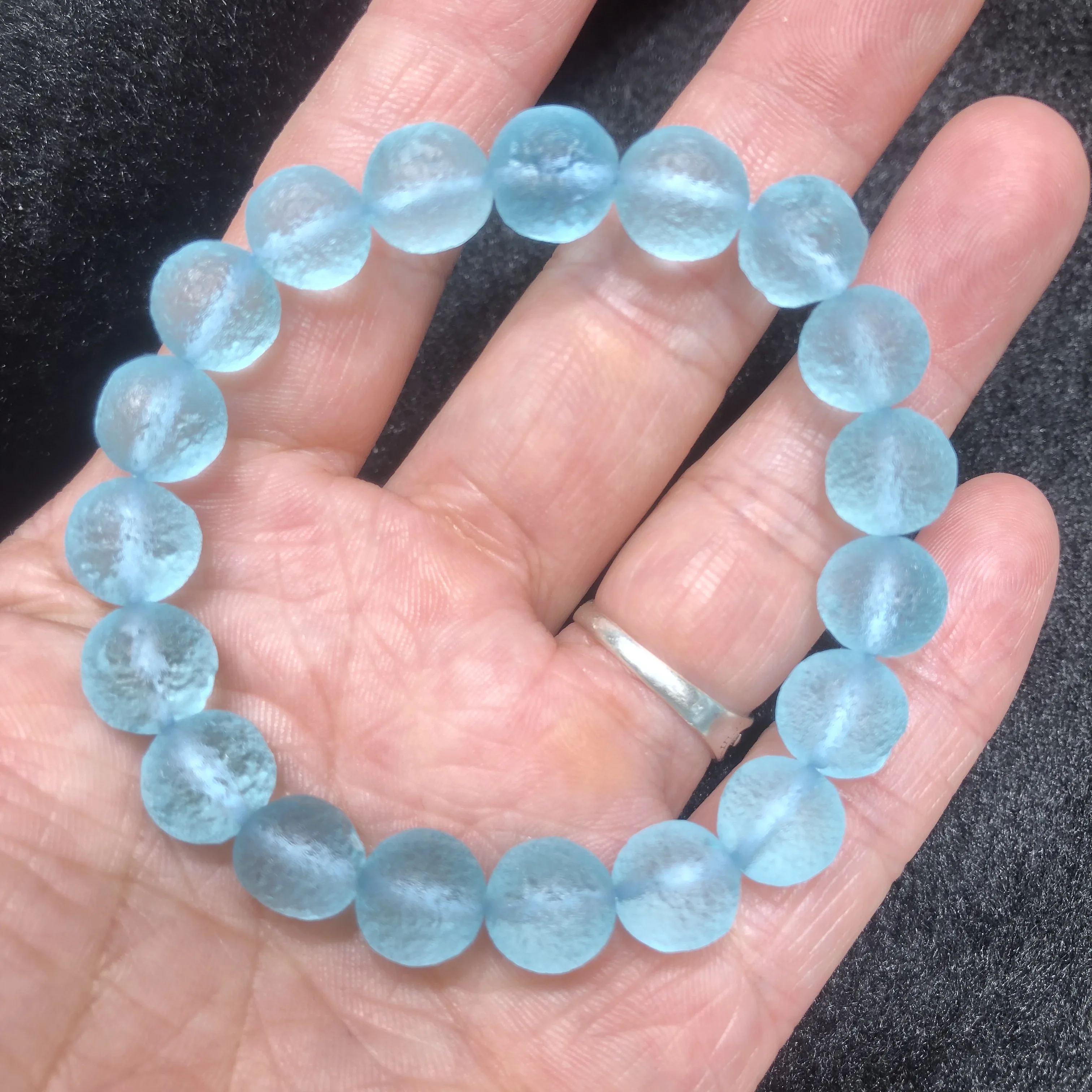 

Natural Czech meteorite boulder crystal energy stone bracelet