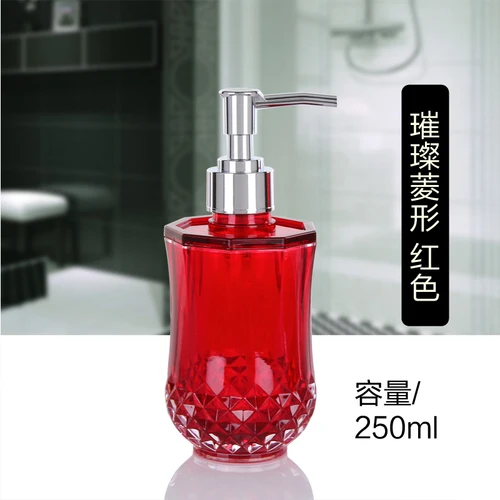 Ручная бутылка для антисептика Портативный Акриловый Диспенсер для мыла дом, отель, ванная комната Шампунь-гель для душа флакон для лосьона mx6141700 - Цвет: Красный