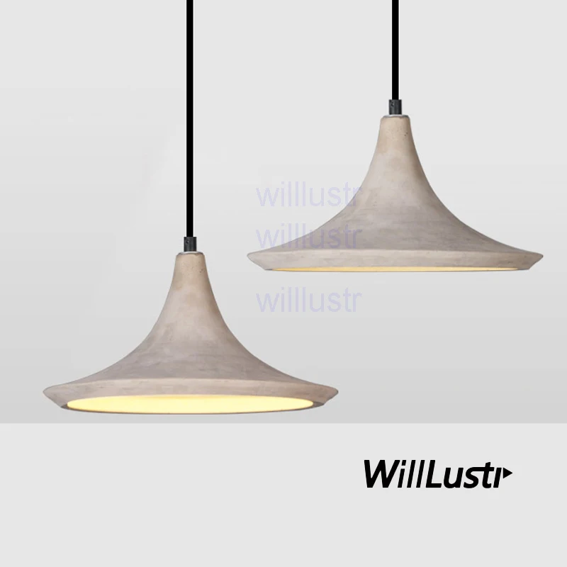 Willlustr бетонный подвесной светильник из натурального цемента подвесной светильник дизайн скандинавский подвесной светильник ing столовая ресторан отель
