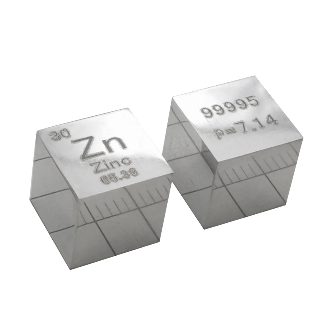 

10 x 10 x 10mm Mirror Polish High Purity Zinc Cube Periodic Table Of Elements Cube for Lab Education Collection((Zn≥99.9%)