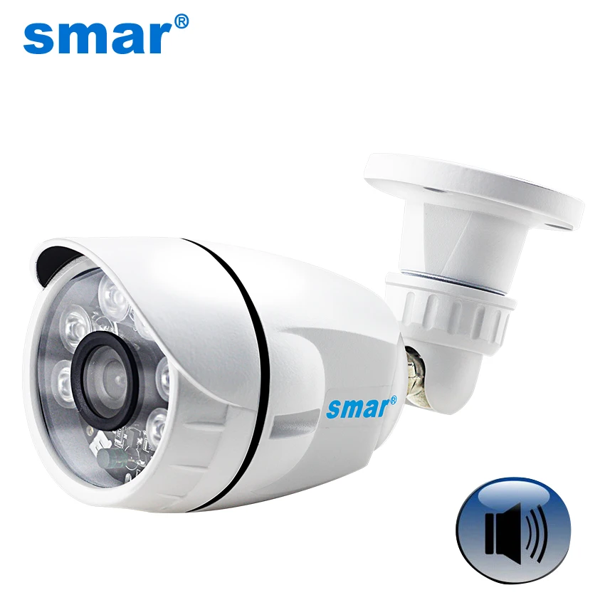 Цилиндрическая IP камера Smar HD 720P 960P 1080P с аудио Onvif уличная Водонепроницаемая