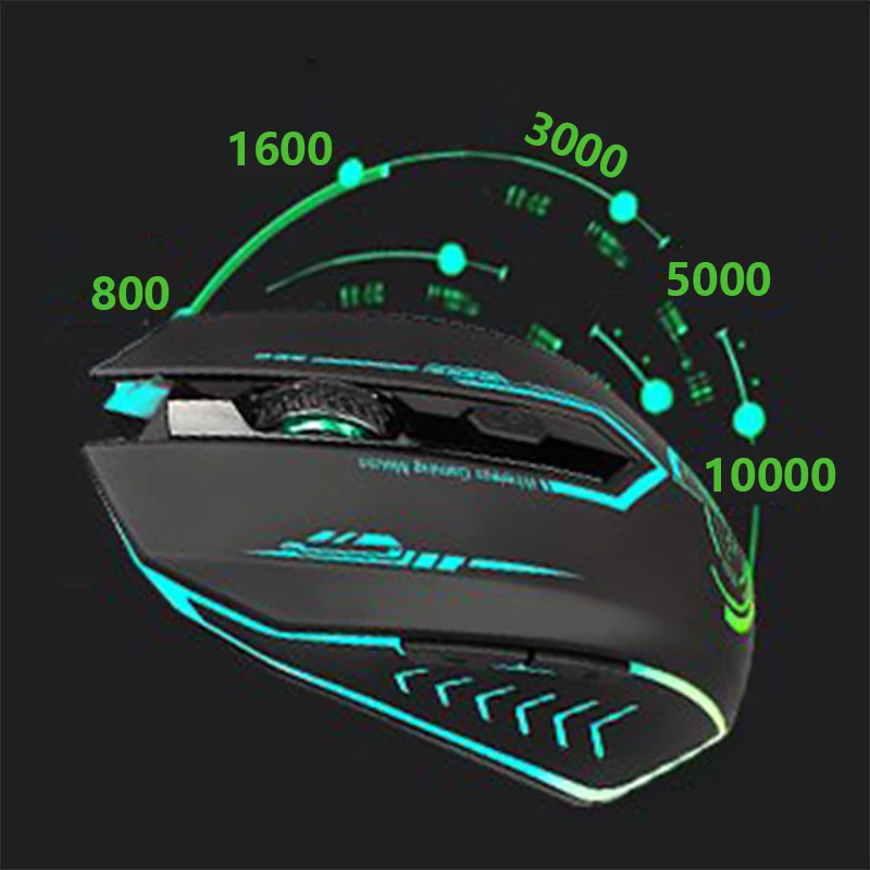 Мышь UHURU светодиодный вая беспроводная 2 4 ГГц 5 кнопок 10000 DPI|gaming mouse|wireless gaming