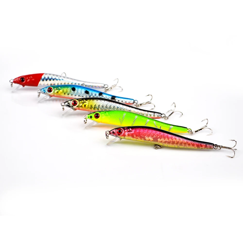 

1PC 8cm/5.5g 5Color 3D Eyes Minnow Fishing lure Hard Bait With 6# Treble Hook Isca Artificial Leurre Souple For Fishing Tackle