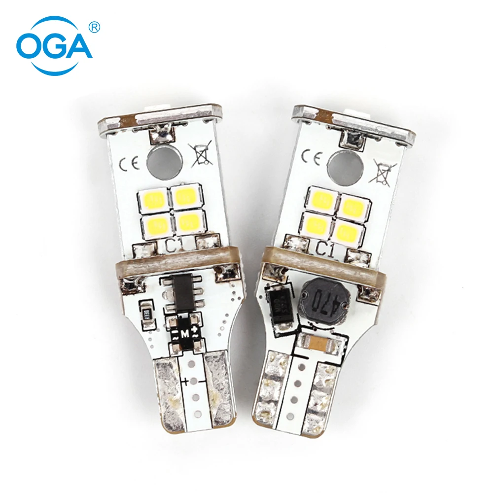 Светодиодные лампы OGA T15 921 W16W Ксеноновые для задсветильник сигнала 12 в пост. Тока