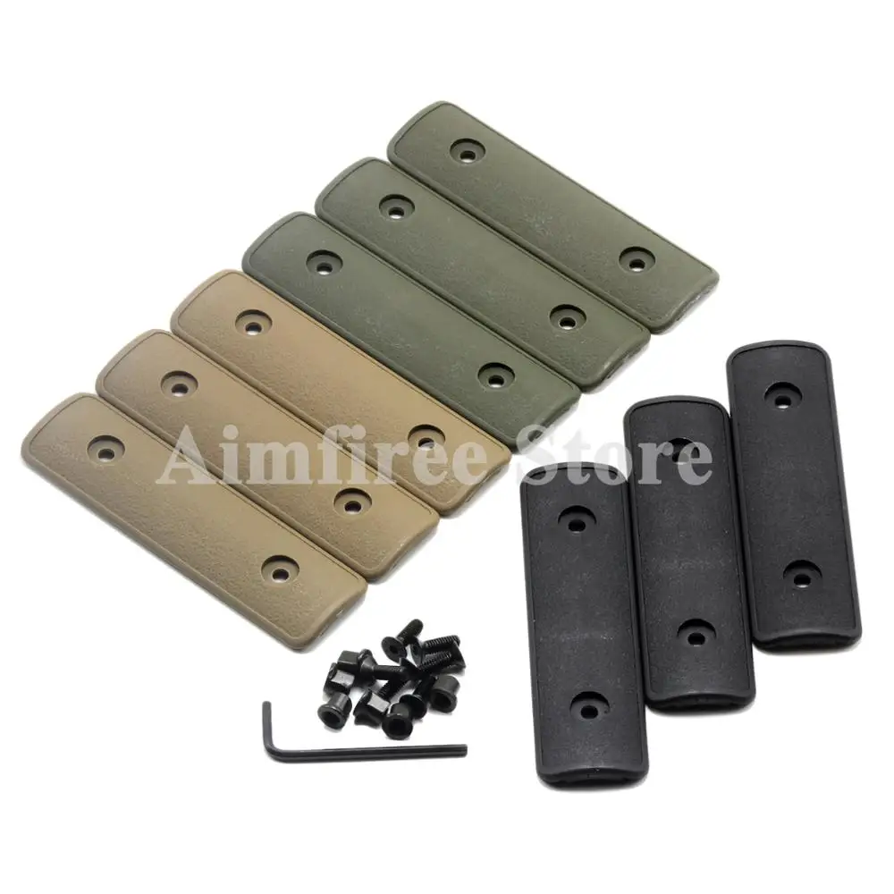 

4" Handguard Keymod Rail Panel Cover Key Mod Protectors Polymer Hunting Accessories 3Pcs