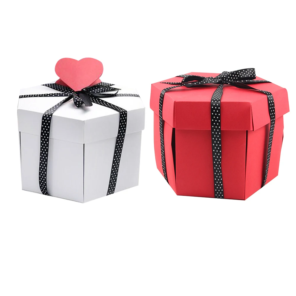 

DIY Surprise Hexagon Explosion Box Explosion Gift Box Accessories Wedding Favor Giftbox Birthday Box Baby Shower Photo Album
