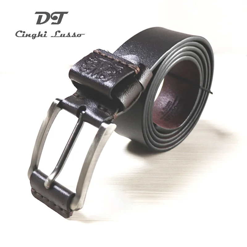 

CINGHI LUSSO PU Leather Wide Waist Belt Luxury Designer Belts Men High Quality Brand Pin Buckle Strap for Male Jeans Cowboy Gift