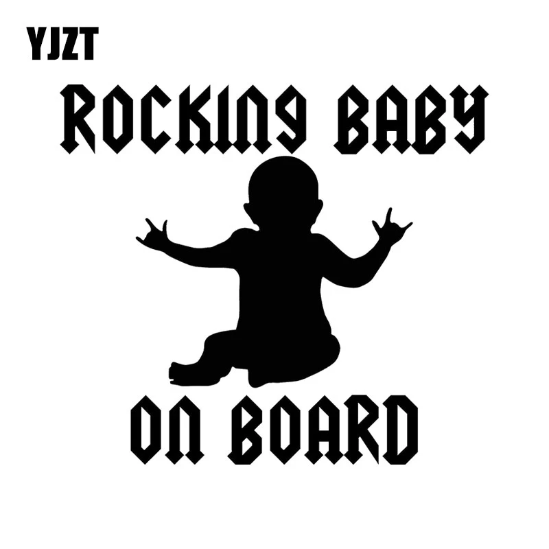 Yjzt 16 3x14 5 Cm Bebe A Bordo Vinilo Divertida Calcomania Para Auto Rock Bebe Dibujos Animados Scratch Shield Decoracion Calcomania C25 0098 Pegatinas Para Coche Aliexpress