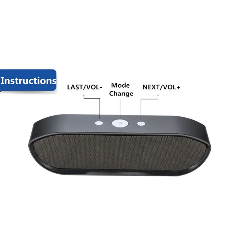 Беспроводная Bluetooth колонка портативная Водонепроницаемая стерео с басами