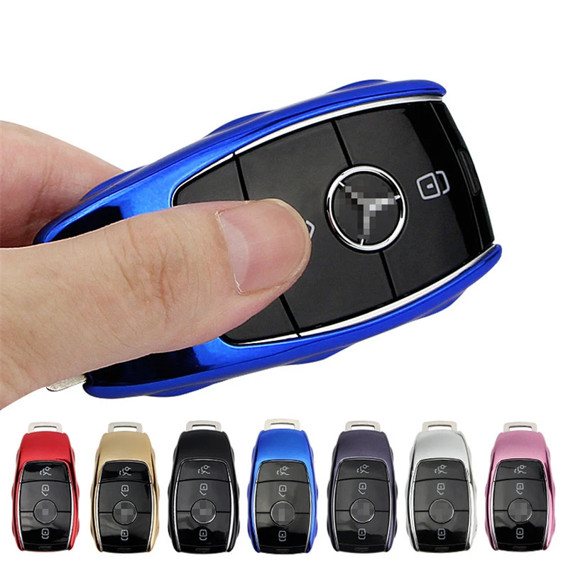 

New TPU Car Key Case Cover For Mercedes Benz E Serials E300 E200 E220 W202 W203 W204 W124 W211 W212 CLA Key Shell Accessories
