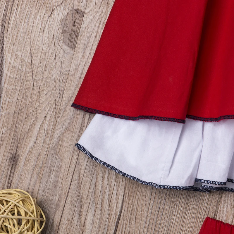Pudcoco/комплект из 2 предметов для маленьких девочек от 0 до 24 месяцев, красное платье на бретелях комплект одежды с юбкой-пачкой+ шортами