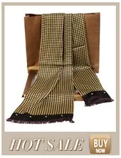 Fashion Brand Mens 100% Silk Long Scarf/Cravat Double Layer Black__ Gifts__For 4 Seasons