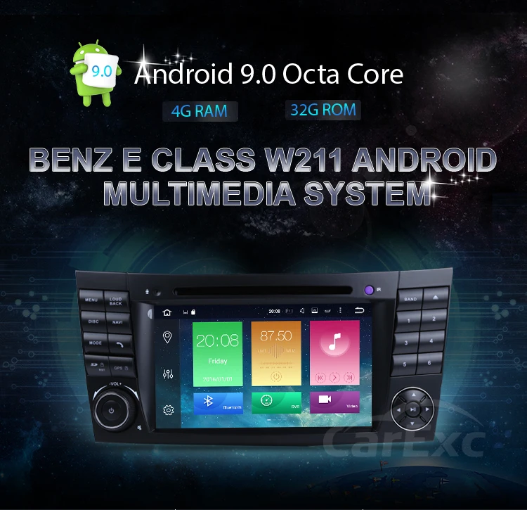 Sale Android 9.0 Octa Cores Car DVD For Mercedes Benz E-Class/W211 E200 E220 E240 E350 E280 E300 With 3G/4G WIFI Radio GPS Carplay 15