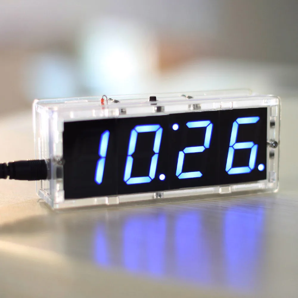 Diy kit электронные часы с aliexpress. часы на светодиодных индикаторах. Clock 4 digit led. электронные часы diy. экран электронных часов.