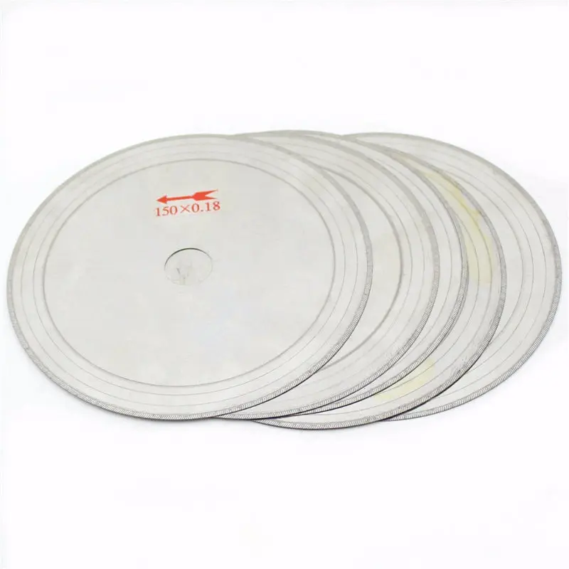 

10Pcs 6" inch Super-Thin Diamond Lapidary Saw Blade Gems Cutting Disc Rim 0.017