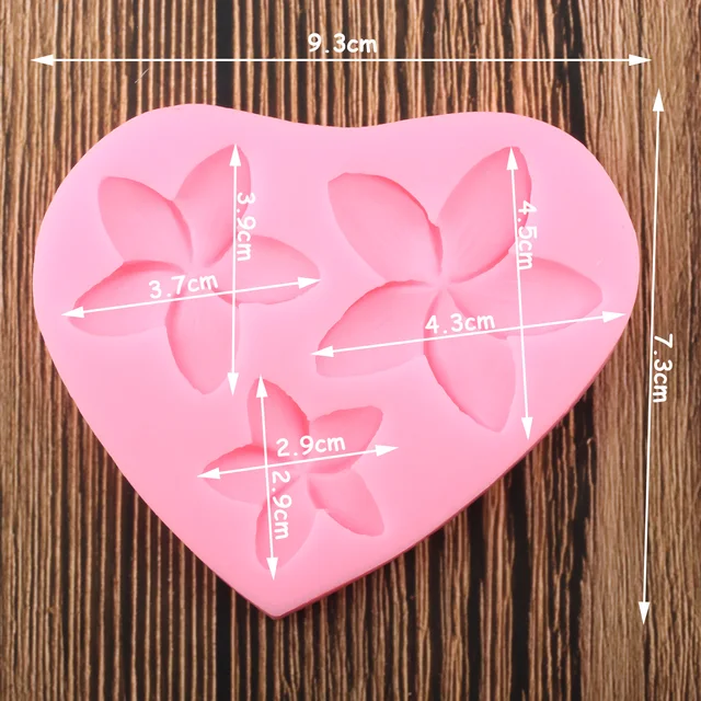3D Plumeria Virágszilikon Penész Cupcake Topper Esküvői Torta Díszítő Szerszámok Fondant Sütés Süti Csokoládé Cukorkák Formái - Image 2