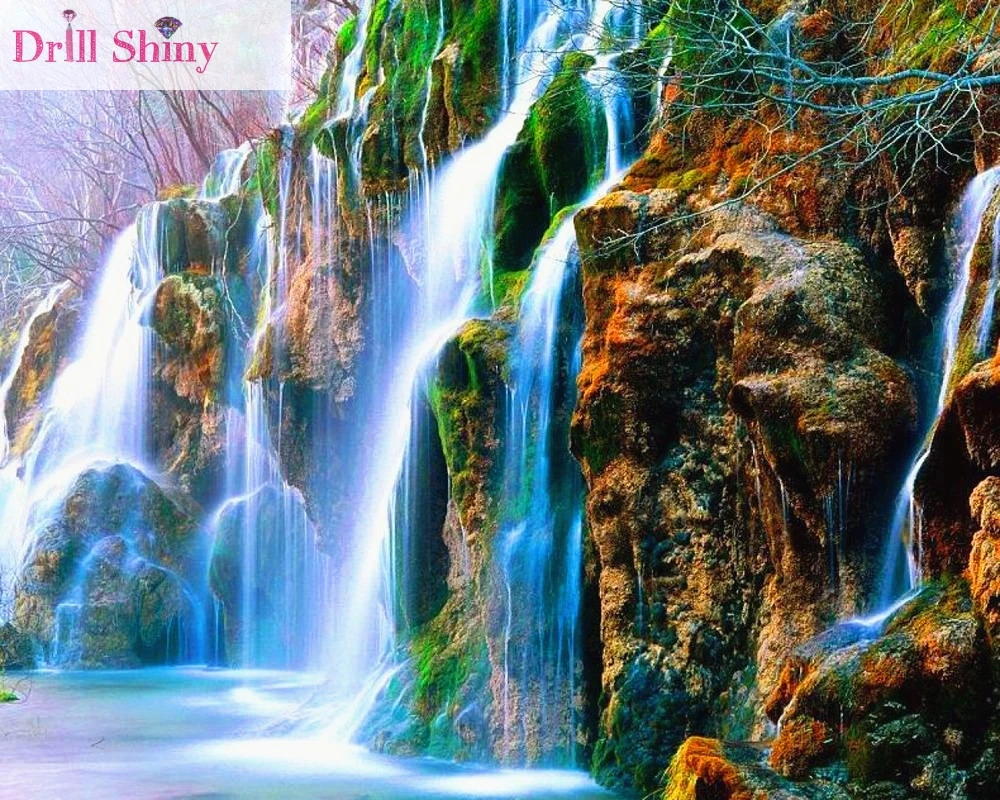 CNA Diy 5D Diamond Painting Waterfall Full Rhinestone Diamonds Cross cna-diy-5d-diamond-painting-waterfall-full-rhinestone-diamonds-cross