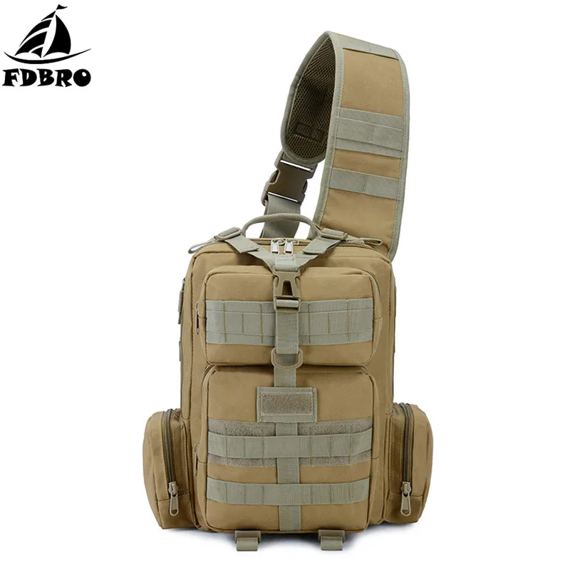 

FDBRO Neutral Outdoor Bags Camouflage Tactical Chest One Shoulder Bag High Capacity For Mountain climbing Travel