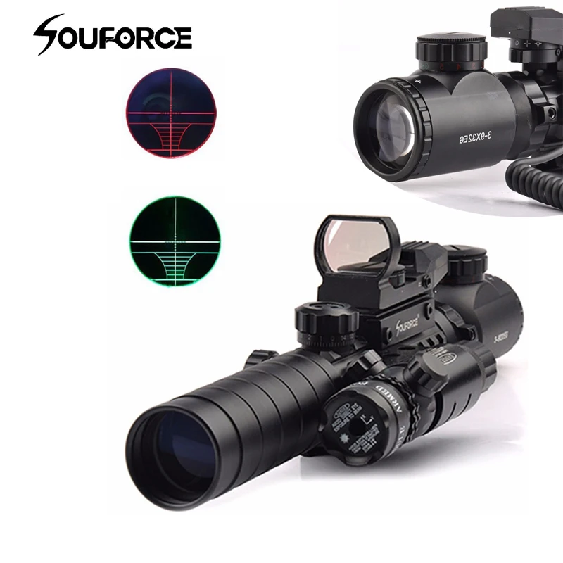 Высокое качество Тактический мм 22-33 мм объективный объектив Reflex Red Dot Sight Riflescope с мм 20 мм рельсовым креплением fit Rifle Охота