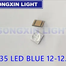 100 шт. API 3535 синий светодиодный высокое Мощность smd-диоды 1-3 Вт 350ma 80-90lm 455-458nm высокого напряжения smd 3535