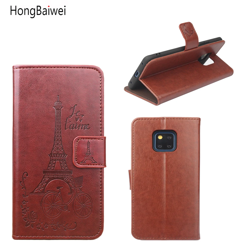 

HongBaiwei for Huawei Mate 20 Pro Case Wallet Style Fashion Embossed Flip Leather Cover Case for Huawei Mate 20 Pro 6.39'' Shell