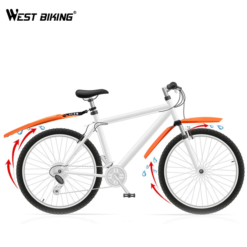 Bike Fender MTB Road Bike Front Rear Mudguard 1 Pair Extended Edition Quick Install Cycle Bicycle Fenders bicycle fender