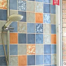 Водостойкие настенные наклейки для ванной комнаты, декоративные обои для туалета, самоклеящиеся наклейки на стену, Туалетная плитка