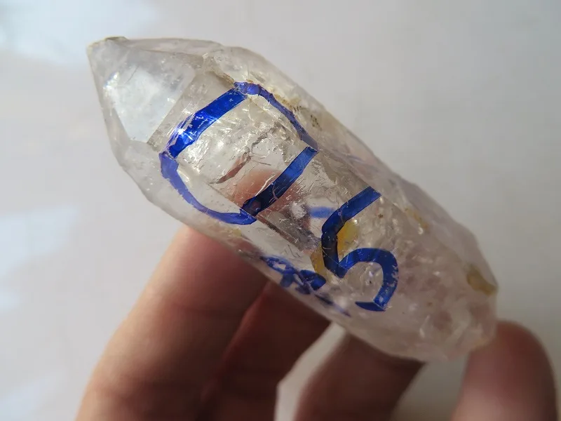 

39.4g A Rare Clear Quartz Crystal Herkimer Diamond W Moving ENHYDRO Bubble & Rainbows
